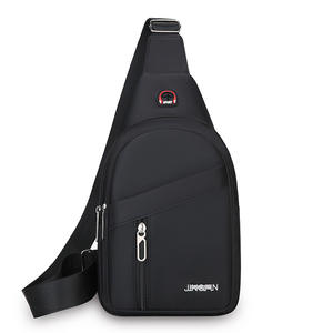 Sac de Poitrine Homme JINGPIN, Grand Sac Bandoulière Oxford Décontracté pour les Loisirs et les Voyages, Collection Printemps 2026, Noir - Product Image 1