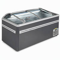 Harga Pabrik 900L 2 Pintu Freezer Display Es Krim Komersial dengan Pintu Atas Kaca Tempered untuk Klub Anggota