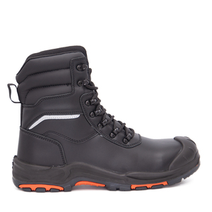 Bottes de sécurité en gros en cuir véritable avec embout composite et semelle en caoutchouc PU pour l'industrie de la construction - Product Image 5