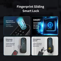 Cerradura Inteligente WiFi de Aleación de Aluminio Duradera con Módulo Dual, Compatible con Huella Dactilar, Contraseña, IC/NFC para Seguridad del Hogar