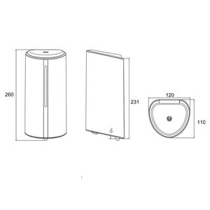 Dispenser Automatico di Sapone Igienizzante Elettronico Antifurto Denver 1000ml in Materiale ABS per Hotel - Product Image 2