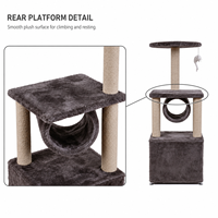 Tour d'escalade pour chat compacte et peu encombrante en sisal, avec tunnel et condo en peluche, vente en gros OEM