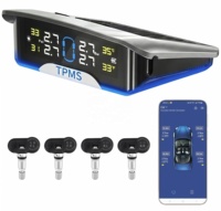 Capteur TPMS universel moniteur de pression des pneus alimenté par USB solaire avec mode veille et lumière ambiante