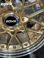 Rines Forjados EVOR 5x112 5x114.3 de 2 Piezas con Borde Pulido y Bloqueo Central para Autos BMW Audi RS