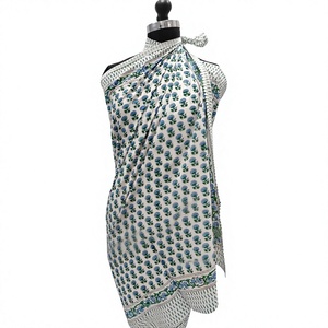 Pareo de algodón estampado al por mayor, ligero, floral, transpirable, para playa, traje de baño, ropa de resort, chal, regalo - Product Image 1