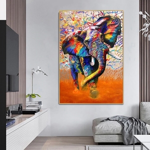 Pintura en lienzo de Elefante Africano para decoración del hogar, pintura de pared con grafiti, fotos para habitación de niños - Product Image 3