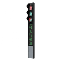 Feux de signalisation pour piétons personnalisés Couverture PC 300mm sans fil rouge jaune vert LED feux de circulation pour piétons intégrés