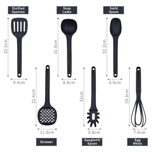 6 cái bền chịu nhiệt Nylon Nhà Bếp Nấu Ăn Đồ dùng thiết lập cấp thực phẩm nhựa xử lý cho nhà bếp sử dụng - Product Image 2