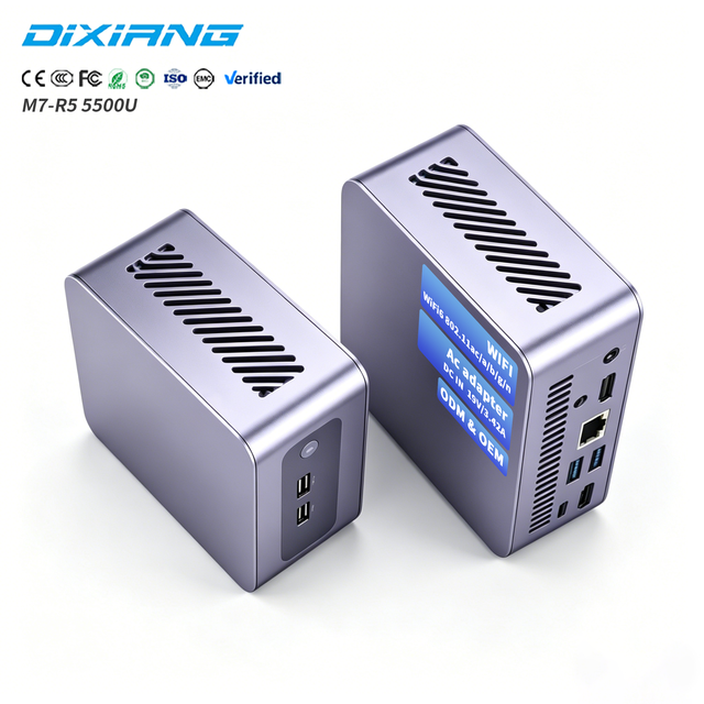 OEM/ODM M7-R5 5500U Mini PC Ryzen Gaming Mini PC Para Juegos 8GB DDR4 256GB 512GB SSD Vega7 Win11 Mini PC for Business Gaming