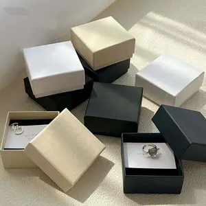 Caixa de papel para joias de casamento pequena, caixa de presente para brincos, pulseira, anel, pingente, joias, caixa de papel para embalagem, venda imperdível de OEM