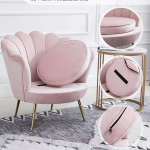 Armchair Chaise Lounge Modern Living Room Chairs Velvet Soft Recliner Sofa Chair Single Seat Flower Shaped Single Sofa Chair - Product Image 4
