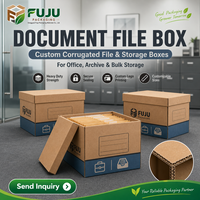 Boîtes en carton ondulé écologiques faites à la main FUJU - Forme et doublure personnalisables, logo personnalisé et impression artisanale, utilisation multi-industrielle