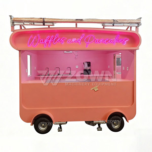 Kiosque de restauration mobile rose tendance avec fenêtre de service pour les entreprises commerciales de rue - Product Image 1