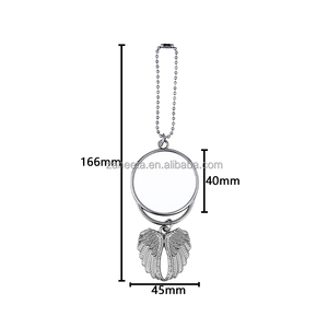 ที่แขวนในรถทำจาก<span class=keywords><strong>อลู</strong></span><span class=keywords><strong>มิ</strong></span><span class=keywords><strong>เนียม</strong></span>สีเงินมีปีกนางฟ้าเสน่ห์สำหรับรถ - Product Image 5