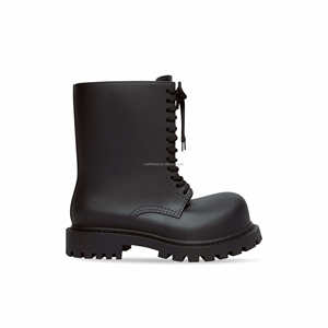 Nouvelles Bottes Lacées Luxe Bout Exagéré Épaisse Semelle Pluie Neige Vintage Hommes Cheville Derbies Noires Stéroïdes avec Boîte - Product Image 1