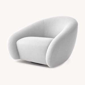 Muebles para el hogar de diseño sasánida, sala de estar de lujo contemporánea, silla giratoria Reyne de varias telas - Product Image 1