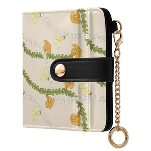 Hawaiian Puakenikeni Lei Flower Pikake Credit Card <b>Wallet</b> Zipper Card Holder Women's RFID Blocking <b>Small</b> Leather <b>Wallets</b> - Product Image 1