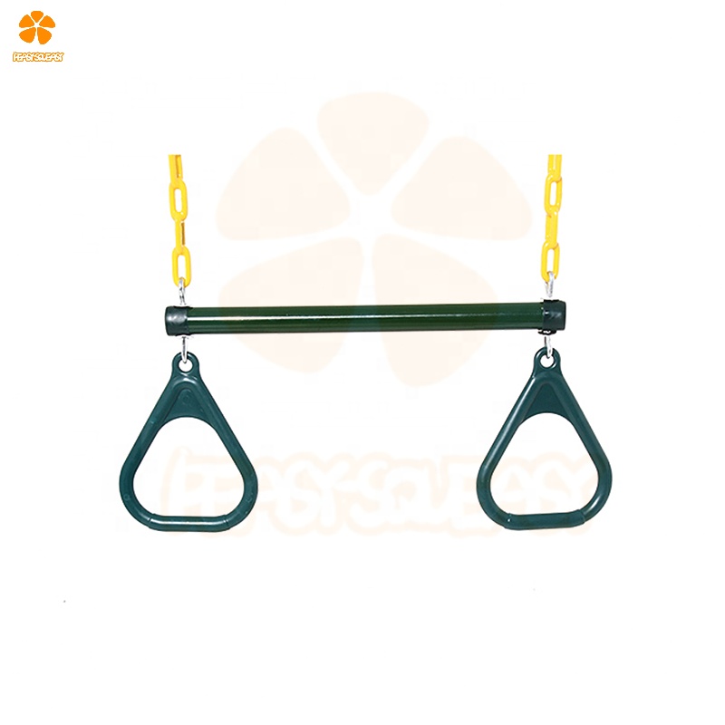 Уличные Детские сверхпрочные стальные трапециевидные качели с поворотными кольцами для спортзала