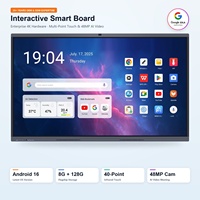 65 75 86 Zero Bonding 7H Anti-Glare 4K Papan Tulis Interaktif Google EDLA Android 16 8G 128G 40-Point Touch 48MP Kamera Rapat