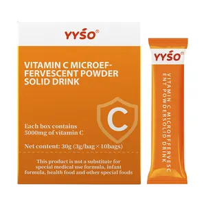 Pasokan produsen suplemen kesehatan bubuk Vitamin C effervescent mikro minuman padat bubuk vitamin C untuk kulit