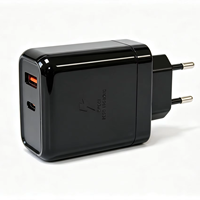 A2-35 Charger USB-A+C Kompak Original Pabrik, Casing Charger ABS untuk Ponsel dengan Colokan EU