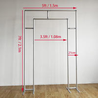 Toile de fond de mariage Rectangle personnalisé de 5 pieds, cadre en aluminium avec support de ballon moderne de 5x7 pieds, décorations de fête professionnelles