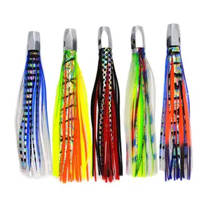 Soft Plastic Octopus Squid Skirt Lures Freshwater Saltwater Marlin Bait Resin Jet Head Soft Fishing Lures Made of Rubber