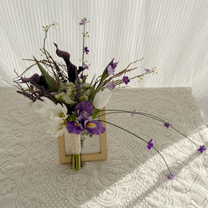 Fleurs artificielles en plastique <span class=keywords><strong>Iris</strong></span> Calla violettes, réalistes et douces, faites à la main, pour mariages, Nouvel An chinois et <span class=keywords><strong>photographie</strong></span> - Product Image 5
