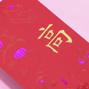 赤い封筒中国の姓の封筒UV印刷封筒クラフト紙赤いパケット