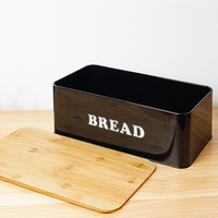 Couvercle en bois bidon de rangement sucre épices thé café cuisine pot en métal boîtes supérieures en bois peut définir Rectangle carré couvercle en bambou boîte en fer blanc