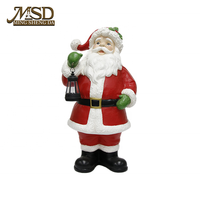 Statue de Père Noël en plastique soufflé de Chine, figurine de Noël traditionnelle, lanterne, décoration de maison pour les fêtes, jouets, modèle YM8015011, approvisionnement B2B