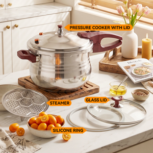 <span class=keywords><strong>Olla</strong></span> a <span class=keywords><strong>Presión</strong></span> <span class=keywords><strong>de</strong></span> Acero Inoxidable, Cocina Rápida y Uniforme, <span class=keywords><strong>Olla</strong></span> <span class=keywords><strong>Express</strong></span> para Cocinar - Product Image 1