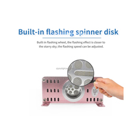 Kit de plafonnier de voiture 16W à fibres optiques scintillantes, boîtier rose, contrôle APP RF, activé par la musique, pour toit automatique - Vente en gros