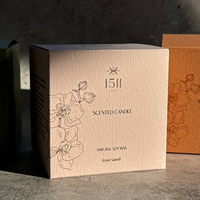 Boîte en papier gaufré élégante pour pots de bougies de luxe, flacons de parfum et emballages de marques de boutiques