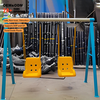 SageDelightRides OEM Équipement de jeu extérieur, Ensemble balançoire et toboggan pour enfants en plastique LLDPE et acier, pour écoles, parcs et collectivités, Vente en gros