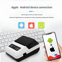 Imprimante d'étiquettes portable 80 mm, mini-imprimante thermique 203 dpi pour l'impression sans fil d'étiquettes d'expédition, compatible iOS, Android, Windows - En stock