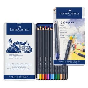 Crayons <span class=keywords><strong>de</strong></span> <span class=keywords><strong>couleur</strong></span> à base d'huile <span class=keywords><strong>Faber</strong></span>-<span class=keywords><strong>Castell</strong></span> Goldfaber Aqua (boîte bleue) conçus pour les étudiants en art (convient pour le croquis et le <span class=keywords><strong>dessin</strong></span>) - Product Image 2