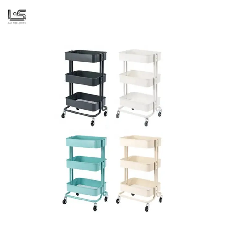 New types of serving trolly on wheel kitchen storage cart