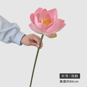 Multi-size <b>Artificial</b> Lotus Flower & Seed Pod <b>Stems</b> Realistic PU/EVA Water Lily Spray for DIY Oriental Floral Decor - Product Image 5