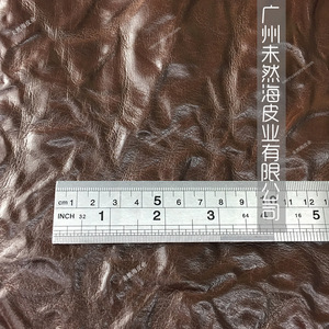 輸入された水牛野菜日焼けキャッチ花水染めヘッドレイヤー牛革ブラックブラウンスポット - Product Image 4