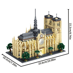 1757 Uds ladrillo Notre Dame De París Catedral Moc modelo Diy arquitectura colección modelo Micro <span class=keywords><strong>Mini</strong></span> juego de bloques de construcción - Product Image 2
