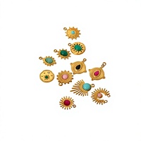 Collier pendentif en pierre naturelle de style rétro vintage, motif floral, plaqué or 18 carats, longue chaîne en acier inoxydable pour femme, usage quotidien