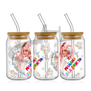 Logotipo personalizado DTF Transferencia <span class=keywords><strong>de</strong></span> calor Diseño <span class=keywords><strong>Manana</strong></span> Sera Mas bonito Inspirado Karol G Taza <span class=keywords><strong>de</strong></span> café <span class=keywords><strong>de</strong></span> vidrio DTF Transferencia UV Taza <span class=keywords><strong>de</strong></span> 16 oz - Product Image 2