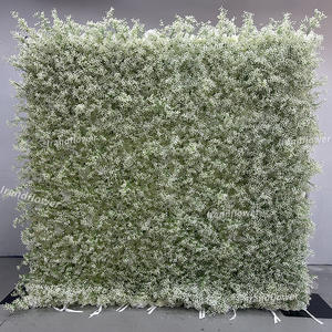 ผนังดอกไม้สีขาวแบบม้วนเก็บได้ คุณภาพสูง สำหรับตกแต่งงานแต่งงาน - Product Image 6