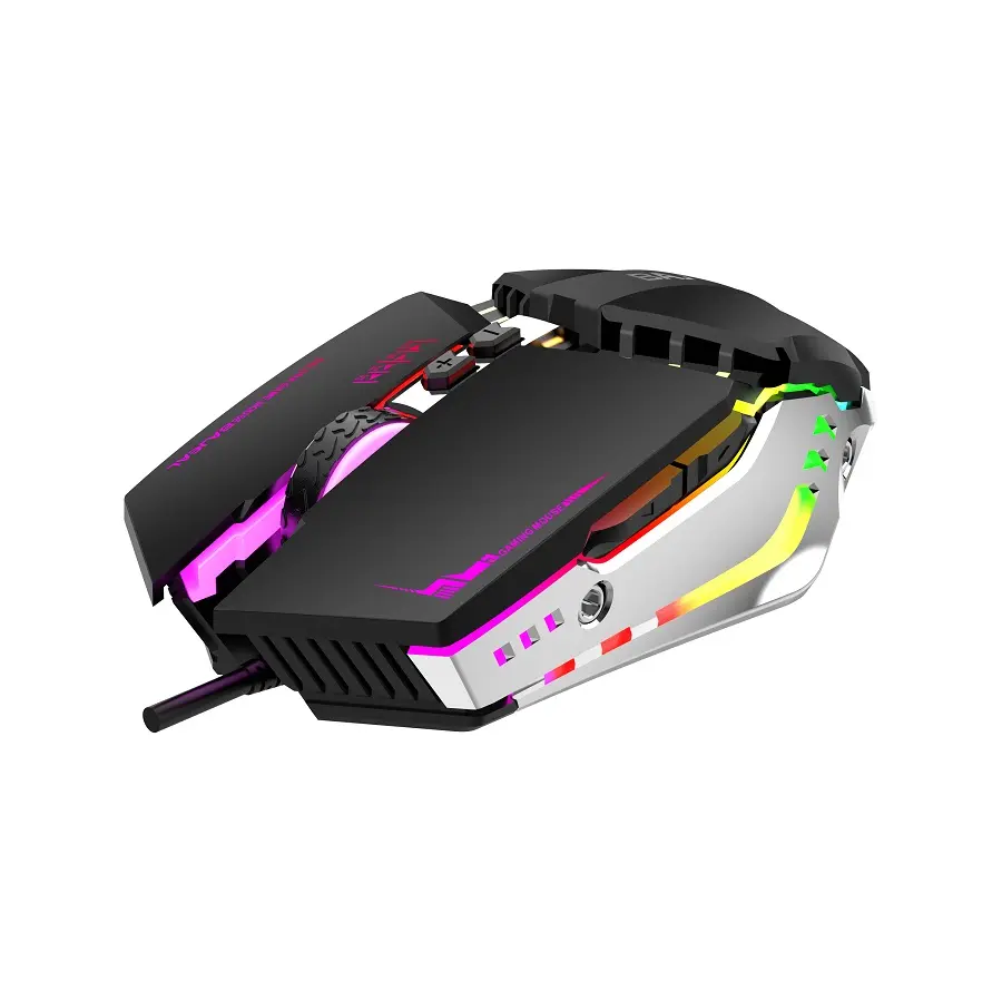 ゲーマーコンピューター用の新製品G7ワイヤー編組ゲームマウス7D調整可能な高DPI LEDライトゲーミングマウス