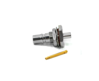 Manufacturer QMA Female Bulkhead Jack Brass Solder Connector 50 Ohm for RG405 0.086 Semi Rigid RF Coaxial Flexible Cable