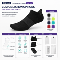 Chaussettes de cyclisme B2B à coupe basse pour kits de course et programmes d'entraînement avec options de tailles graduées