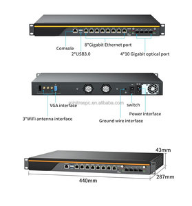 I225 * 4 منافذ 1U عمق قصير Rackmount 6 * i226b85 B760 lan اللوحة الأم OPN جدار الحماية الذكي LCD UPS التطبيق - Product Image 5