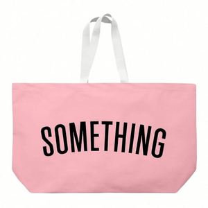 Low MOQ Extra <b>Large</b> Customized Logo Printed Daily Usage Casual Shopping Oversized <b>Canvas</b> <b>Bag</b> for Women - Product Image 1