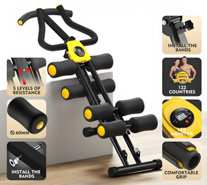 Équipement de gymnastique à domicile pliable Ab Cruncher Machine pour les entraînements de base et abdominaux Machine de fitness abdominale multifonctionnelle - Product Image 3